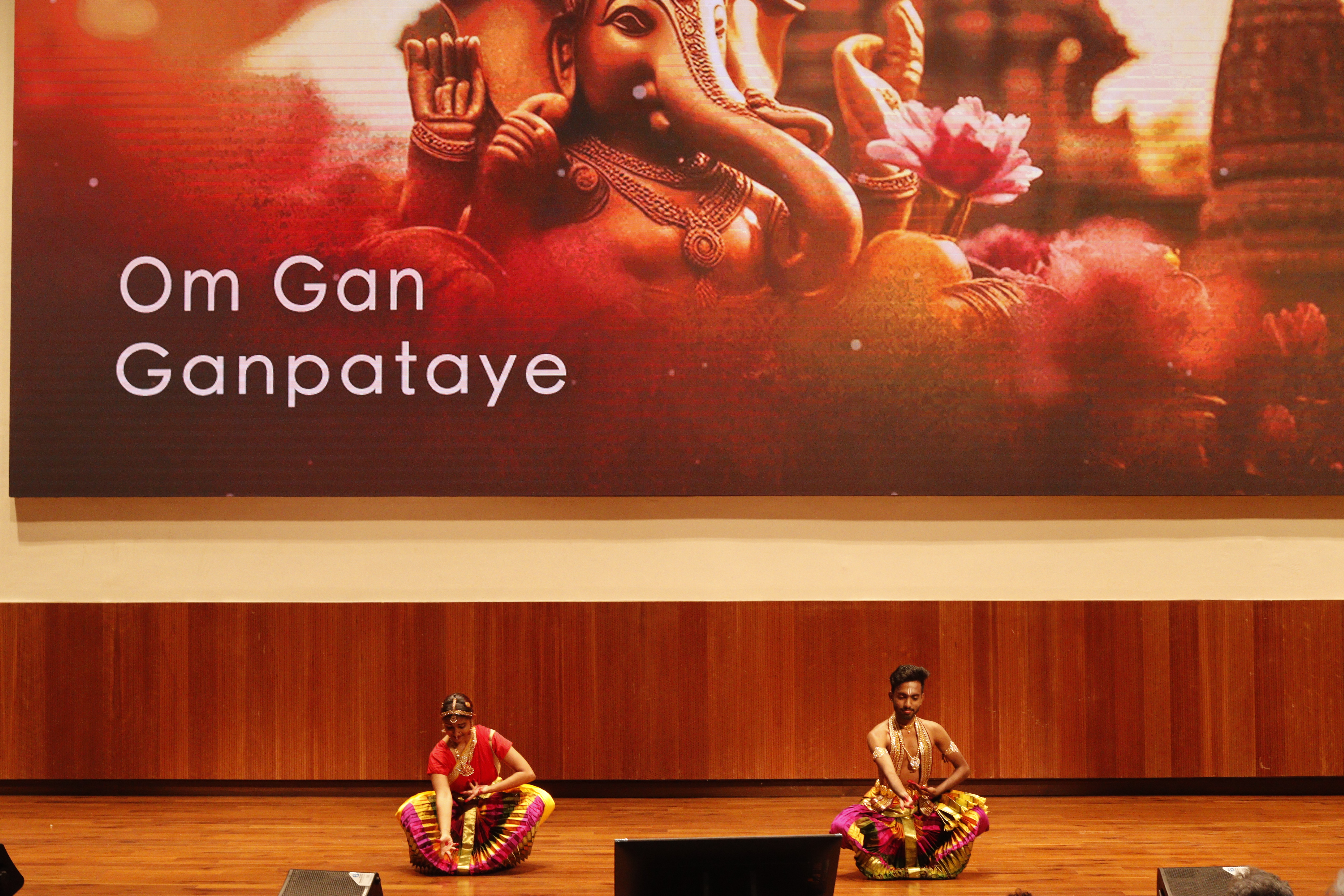 Group moment during a cultural event